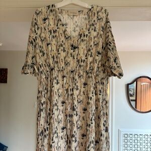 Cotelac French Designer Summer Drawstring Waist Dress